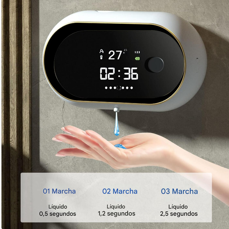 Dispensador Automático de Sabonete Líquido Recarregável