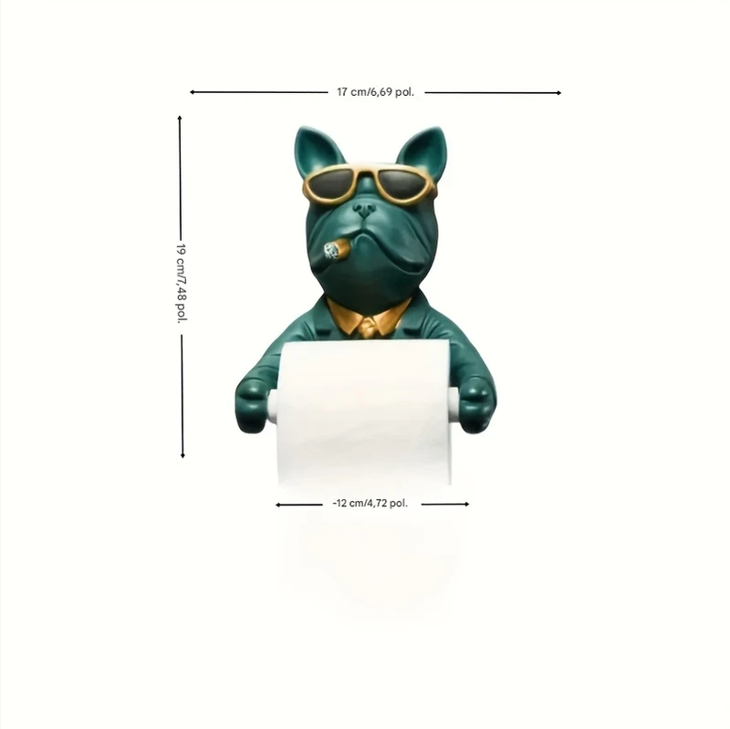 Suporte de Papel Higiênico Formato Cachorro
