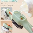 Escova Multiuso Com Dispenser Reservatório Limpa Tênis