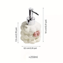 Dispensador De Sabão Cerâmico Com Design Floral