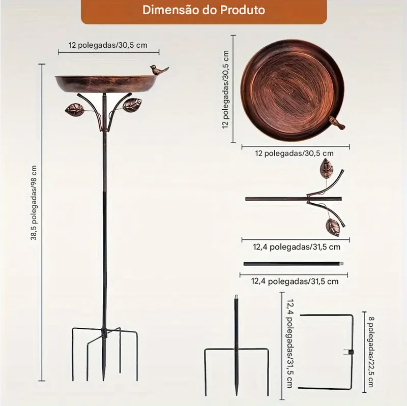 Fonte Alimentadora para Pássaros Estilo Retrô
