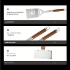 Maleta Churrasco Profissional 25 Peças em Aço Inox