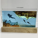 Luminária de Baleia em Resina Decoração Artesanal