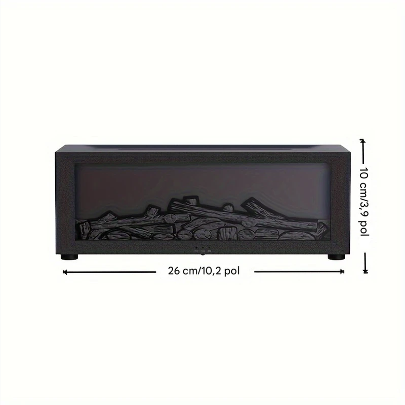 Difusor De Aroma E Umidificador USB Em Forma De Lareira