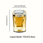 Conjunto De 6 Copos De Shot e Suporte
