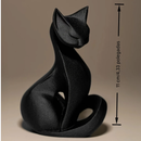 Estátua De Gato Impressa Em 3D