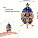 Caixa de Joias Elegante Pintada à Mão Estilo Fabergé
