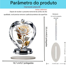 Decoração de 2D em Acrílico Rosa Branca e Coração