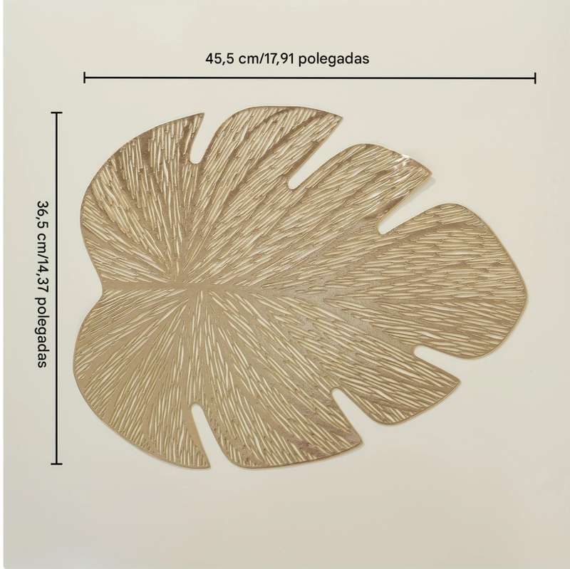 Jogo Americano De Mesa Folha Tropical