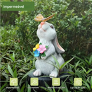 Luminária Solar Coelho Decorativo