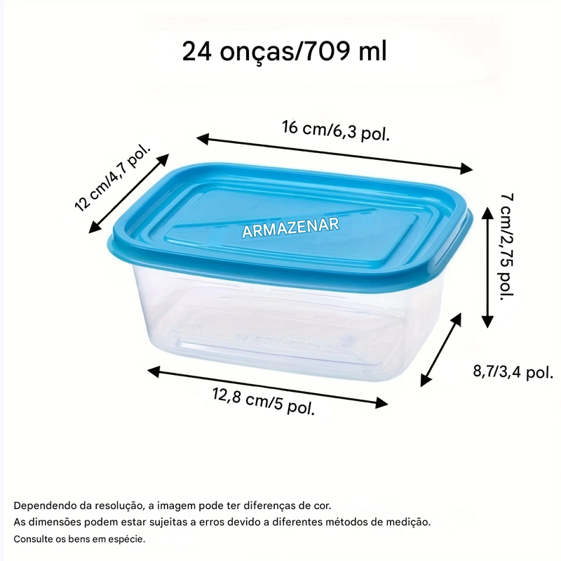 Conjunto De 10 Recipientes Empilháveis Para Armazenamento