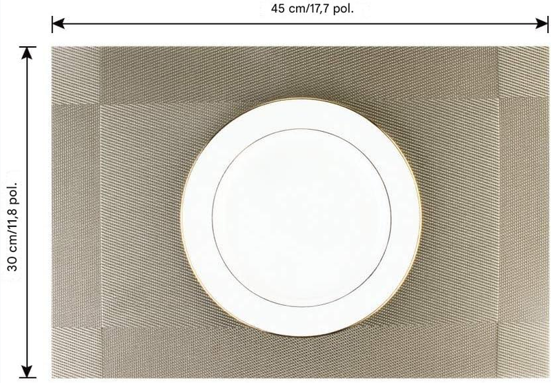 Conjunto Com 6 Jogos Americanos De Mesa De PVC