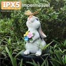 Luminária Solar Coelho Decorativo