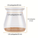 Protetores Para Pé De Cadeira Silicone Com Feltro 24 Unidades