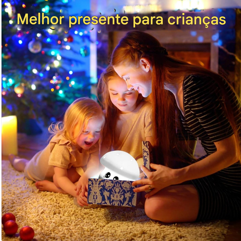 Mini Luminária Cogumelo Fofo Abajur Led Silicone