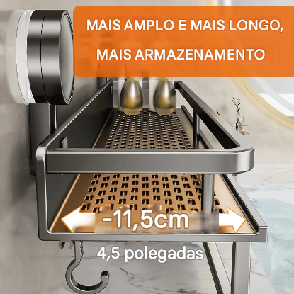 Prateleira Fixa Para Banheiro em Alumínio